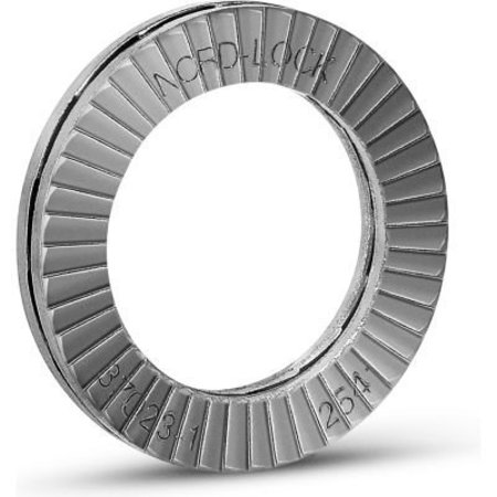 NORD-LOCK Wedge Locking Washer - 254 SMO Stainless Steel - M8 5/16in - Pkg of 200 1164